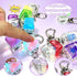 #LOVESPACE 12 Pack Keyboard Fidget Keychain with LED Lights,Keyboard Fidget Toy,Keyboard Button Finger Clicker
