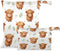 Haskirky Cute Highland Calf 2 Pcs Cloth Diaper Wet Dry Bags,Waterproof and Washable