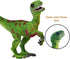 Gemini&Genius Velociraptor Dinosaur Toy for Kids - Moveable Jaw and Hands, Detail Raptor Action Figure Gift for Kids