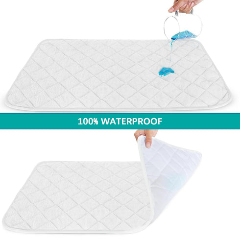 5 Pack 14" 26" Changing Pad Liner - (Improved Thickness) x Superior Viscose Terry Surface, Waterproof & Absorbent