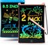 bravokids 2 Pack LCD Writing Tablet with Stylus, 8.5 inch Colorful Doodle Board Drawing Pad for Kids