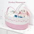 k8PurrDog Diaper caddy Organizer, Cotton Rope Gift Basket with Removable Divider, Nursery Storage Organizer for Baby
