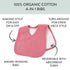 Multipack 4-in-1 100% HonestBaby Reversible Bibs Absorbent Terry and Knit Organic Cotton Infant Baby Boys, Girls