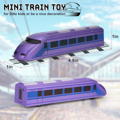 12 Crelloci Bullet Train Pull Back Toy High Speed City Train Modern Locomotives for Kids Toddle Boys - Bundle