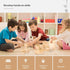 Set 9 Montessori Toys Sensory Bin Toys for Toddlers of Wooden Waldorf Toys Wooden Scoops and Tongs for Transfer Work