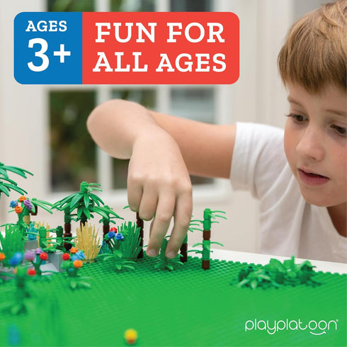 Play Platoon 404 Piece Jungle Building Bricks Kit, Botanical Forest Building Block Compatible with Major Brand