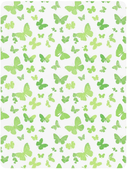 miaozhen 1 Pack 52x28 Cotton Crib Sheets for Baby Boys Girls Ultra Soft Butterfly St Patricks Day Crib Mattress Sheet