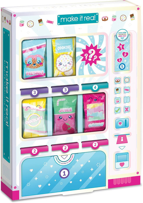 Make It Real Snackers Bracelet Kit, Vending Machine - Make 5 Snack-Themed Charm Bracelets for Girls & Kids Ages 8+