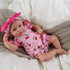 BABESIDE Reborn Baby Doll Clothes, Cherry Pattern Outfits for 17-22 Inch Baby Dolls with Headband