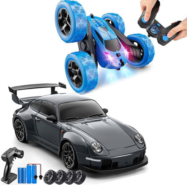 2 Pack RC Drift & Stunt Cars,1:24 Scale Remote Control Car, 4WD