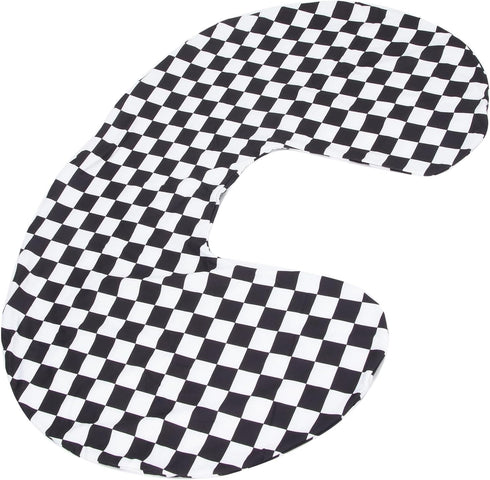 ZJchao Black Print Baby Nursing Pillow Cover U Shaped Washable Breatfeeding Slipcover for Moms (Black and White