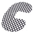U-Shaped Nursing Pillow Cover - Black and White Checkered, Soft & Washable