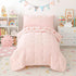 Sets 4 Pink Toddler Bedding for Girls, Pieces Bed-in-a-Bag for Toddler Girl, Soft Microfiber Lightweight Breathable