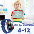 Kids Smart Watch with 26 Puzzle Games, Touch Screen, HD Camera, Alarm Clock, Birthday Gift for Ages 4-12 (Blue)