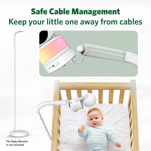 LeapFrog Setup Floor Stand Accessory, Compatible with Most Cameras, Adjustable Camera Mount for Crib, Secure and Stable