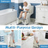 CALCHELE 2 1 Potty Training Seat, Upgrade Toddler Toilet Seat with Steps Stool Ladder, in Potty Training Seat with Step