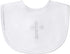 KESICI Baptism Bib for Baby Boy and Girls - Soft Cotton Adjustable Christening Outfits Embroidered Cross Bib