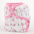 One Size Cloth Diaper Cover Snap with Double Gusset, Pink Arrows
