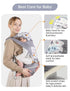 6 1 0-36 Baby Carrier with Hip Seat, in Baby Carrier Newborn to Toddler, Adjustable Infant Carrier with Hood, All