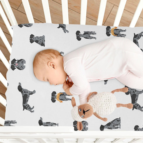 52 28 9In Brittany Spaneil Crib Sheets for Boys & Girls, Neutral Mini Crib Mattress Sheets, Soft & Breathable, * *