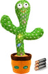 Dancing Talking Cactus Toy, Singing Mimicking Repeating Recording Cactus Toy, Silly Sunny The Cactus with 3xAA Battery
