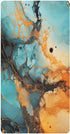 Bseiialft Cyan Orange Marble Crib Sheets for Boys Girls Soft and Breathable Cotton