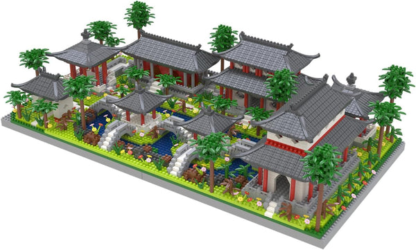 Architecture Chinese Style Suzhou Garden Set, 3988 PCS Micro Block Classical Building Block Set for Adults