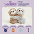 warmies Hugs Duo, Microwavable & Weighted Stuffed Animals, Sloth - Heated Stuffed Animal Plushie for Warmth & Comfort