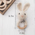 Youuys Wooden Baby Rattle Toys - Easter Bunny Rattle for Baby, Natural Wood Shaker Rattle for Newborn Gifts (Bunny)