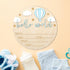 Gosknor Wooden Baby Announcement Sign, Hello World Newborn Birth Sign Welcome Baby Name Plaque for Home Hospital