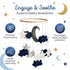Handmade Crib Mobile - Blue Moon, Stars & White Clouds for Boys