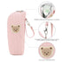 Sgqtqybk 1 Insulated Baby Bottle Bag with Adorable Bear Embroidery - Breastmilk Cooler Travel Bag for On-the-Go