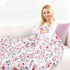 50 60 Inches Baby Blanket for Girls, Super Soft Double Layer Mink Blankets with Dotted Backing, Floral Newborn Nursery