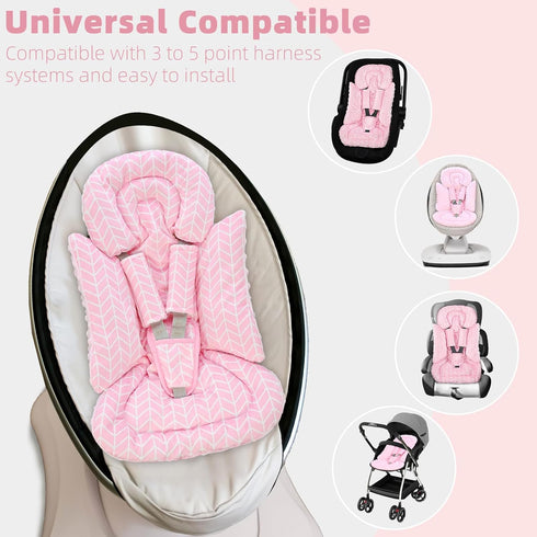 4 1 3 in Infant Car Seat Insert, Baby Car Seat Head Body Support for Girls & Boys, Reversible Newborn Car Seat Insert