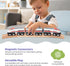 inc. Wooden Bullet Train, Wooden Train Set of 2 Modern Engines with Magnetic Connectors, Compatible with Thomas