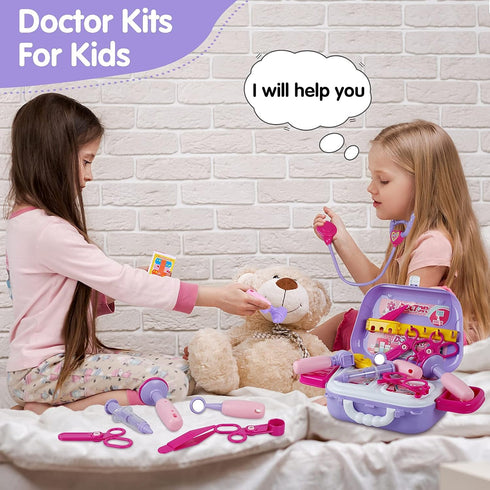 3-5, 22 Set 3 4 5 6 7 GINMIC Doctor Kit for Toddlers Pieces Pretend Play Doctor with Halloween Role Play Doctor Costume