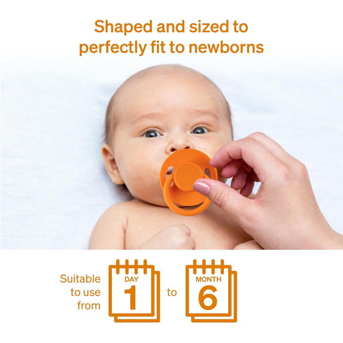 4 Pack, 0-6 Dummy, Natural Rubber Pacifier by LoveNoobs, Pacifiers Months, Baby Starter Kit, Newborn Silicone