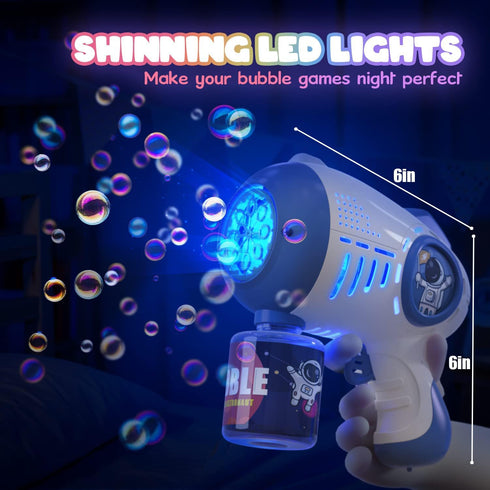 Eaglestone 2 Bubble Gun for Kids, Light Up Bubble Machine for Toddlers, Automatic Blower for Outdoor Toys Gift