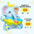 Ryotagift Crinkle,Tummy 0 3 6 9 12+ Baby Bilingual Musical Elephant Stuffed Animals Toys,Infant Early Learning Toy