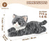 Gray Tabby Cat Stuffed Animals, Microwavable Stuffed Animal Adorable Fluffy Cat Plush for Warmth & Comfort, Heatable