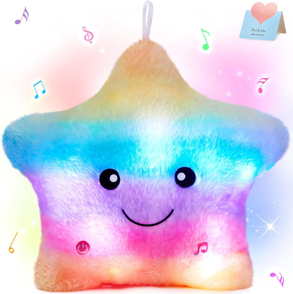 BSTAOFY 13 Rainbow Creative LED Musical Glow Twinkle Star Lullaby Light up
