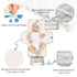 WELLDAY Cute Blue Whales Portable Diaper Changing Pad - Waterproof Foldable Baby Diaper Changing Pad with Built