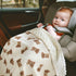 31X40 Inches, LifeTree Baby Girl & Boy Blankets, Soft Double Layer Swaddle Blankets, Muslin Front and Dotted Fleece