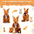 5 12 Inch Mommy 4 Arrowbash Pcs Kangaroo Stuffed Animals, Stuffed Kangaroo Plush Toy with Babies Insides, Kangaroos