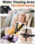 pemacom 4.3-inch Baby Car Mirror Camera: Dash-Free HD Clear Night Vision Wide Angle View for Infant Backseat Monitoring
