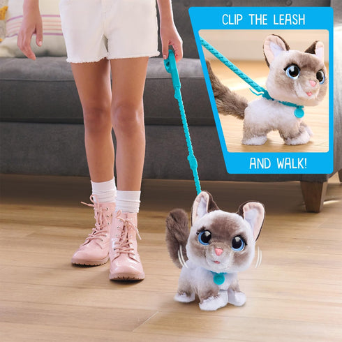furReal Wagalots Kitty - Small Interactive Plush Faux Fur Kids Toys for Ages 4 Up by Just Play