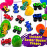 stargo 8 Pack 3.2" Colorful Prefilled Easter Eggs bulk with Racing Mini Car Vehicles - Pull Back Cars | Plastic Easter