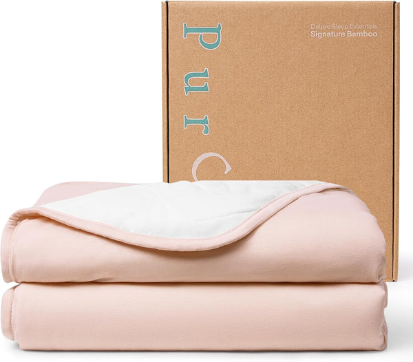 PurComfy Supersoft Toddler Comforter, Premium Bamboo Viscose Crib Blanket, Breathable 1.0 Tog
