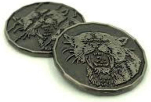 Dice Dungeons Feline Monster Coin Token Pack (5 Pack) for D&D Play