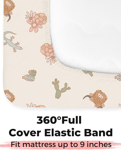 2 Pack 28" 52", Cozy) Crib Sheets for Boys and Girls, Fitted Baby Sheets for Standard Toddler Mattress x Soft
